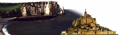 Les falaises d'Etretat et le Mont Saint Michel